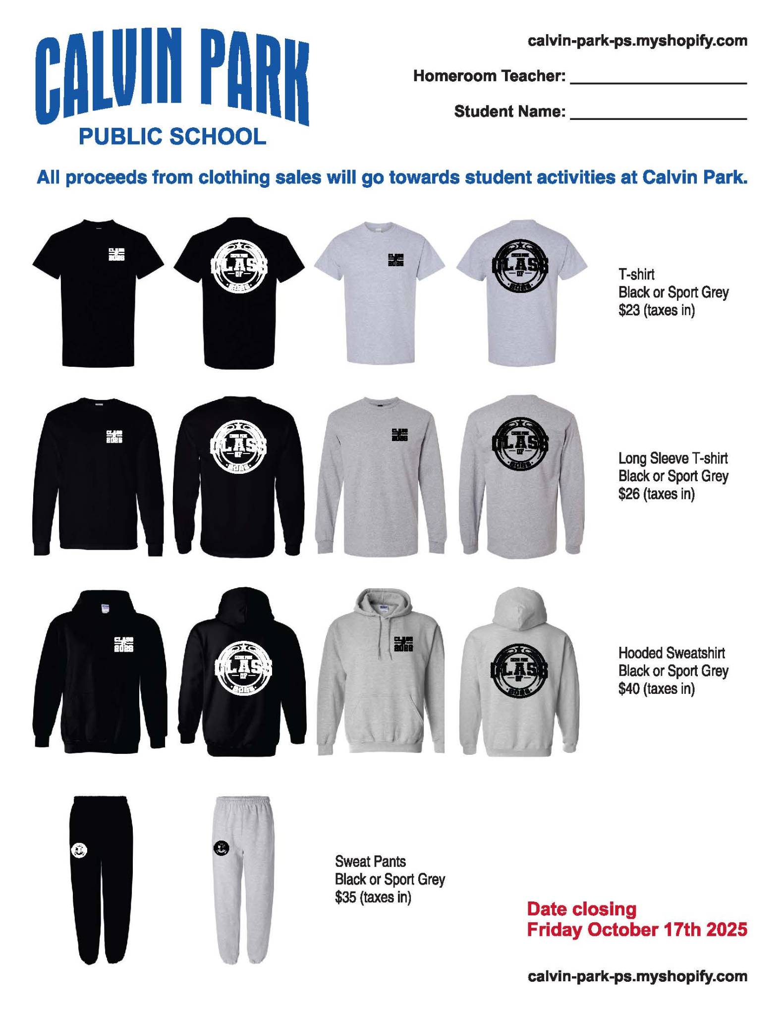 Calvin Park Class of 2026