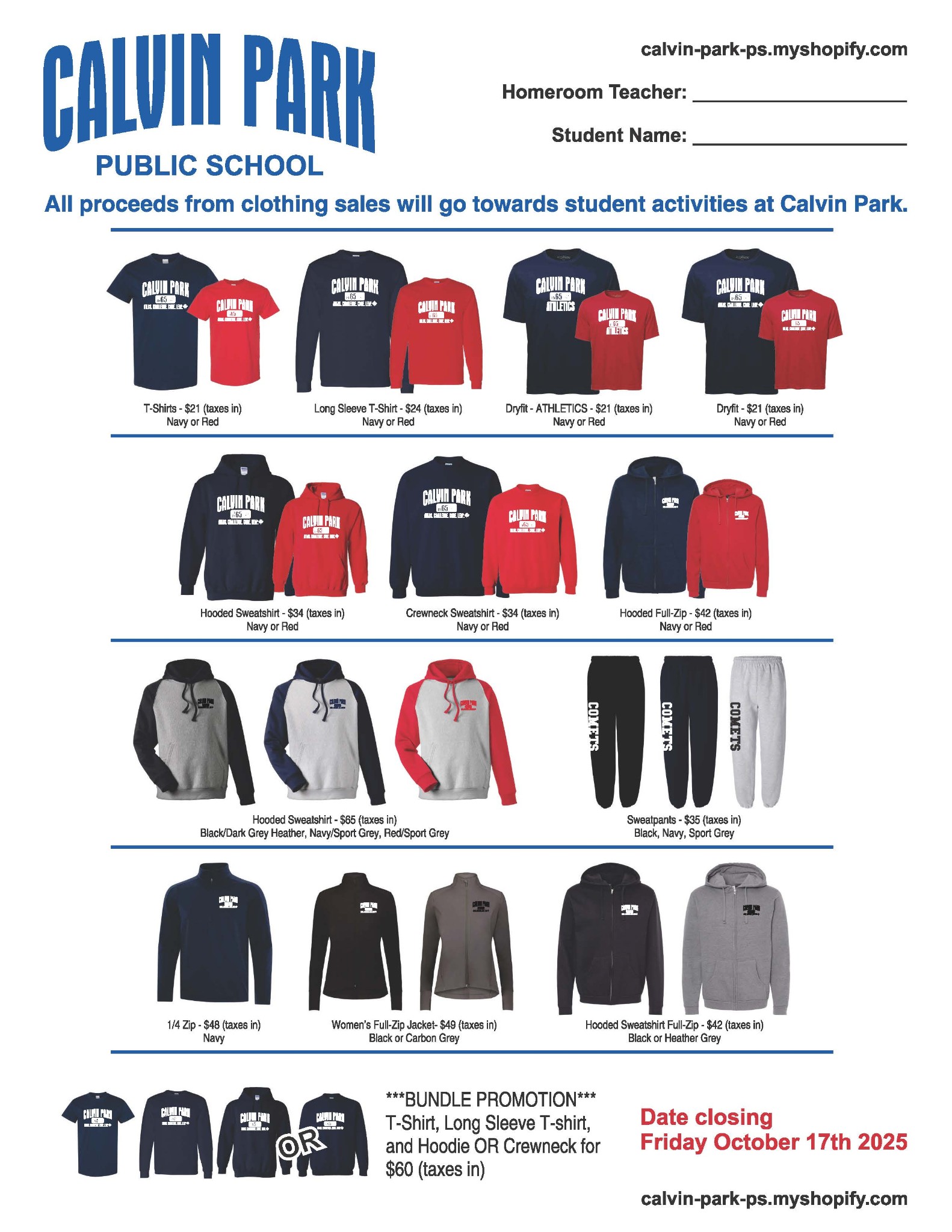Calvin Park Online Flyer 2025