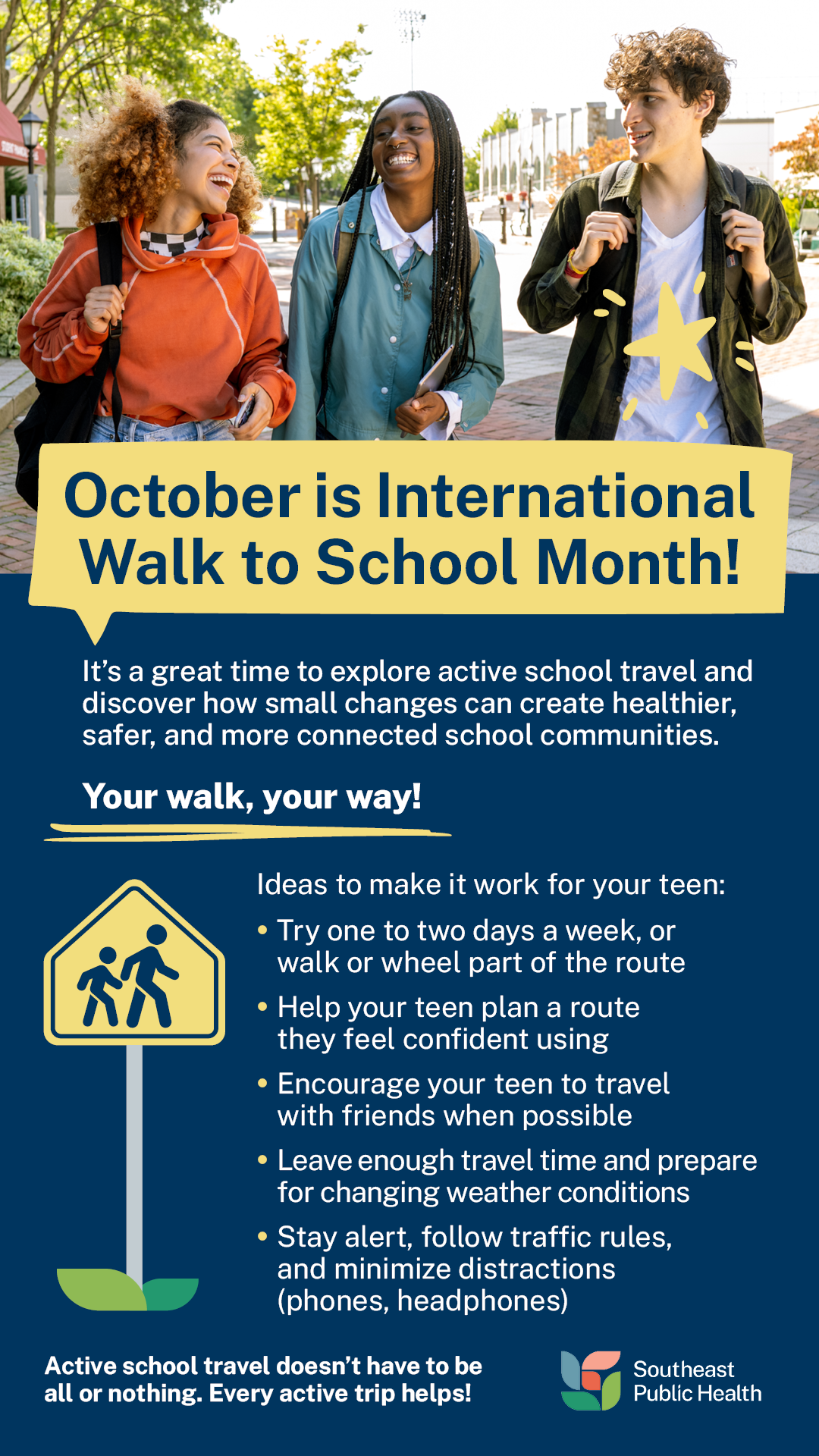 October is Walk to School Month